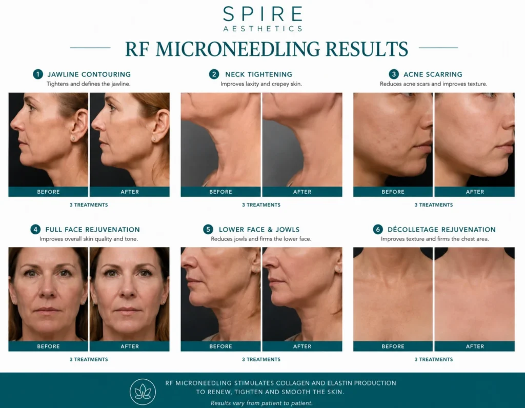 RF Microneedling Skin tightening Lancashire results