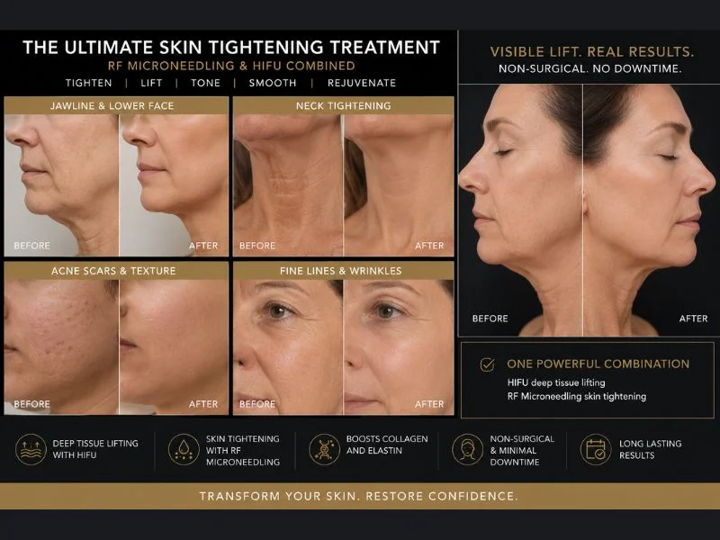 Results of combined treatment for the ultimate skin tightening treatment Lancashire